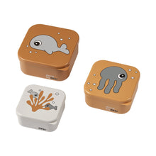 Afbeelding in Gallery-weergave laden, Done by Deer Broodtrommel set van 3 - Sea friends mustard