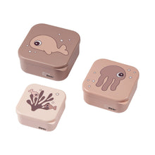 Afbeelding in Gallery-weergave laden, Done by Deer Broodtrommel set van 3 - Sea friends roze