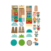 Afbeelding in Gallery-weergave laden, Small Foot Houten Bouwstenen ¨Jungle Vriendjes¨