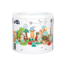 Afbeelding in Gallery-weergave laden, Small Foot Houten Bouwstenen ¨Jungle Vriendjes¨