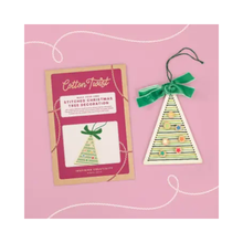 Afbeelding in Gallery-weergave laden, Cotton Twist Gestikte kerstboom decoratieset