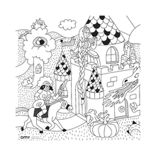 Afbeelding in Gallery-weergave laden, OMY Mini kleurposter voor onderweg - Prinsessen en draken