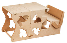 Afbeelding in Gallery-weergave laden, Wood &amp; Hearts Leertoren multifunctioneel - Dieren vormen
