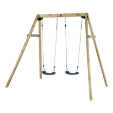 Afbeelding in Gallery-weergave laden, Plum houten schommel set - dubbel