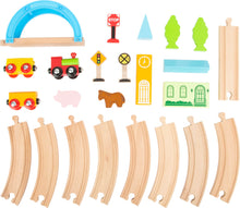 Afbeelding in Gallery-weergave laden, Small Foot Houten Treinset Stad en Land