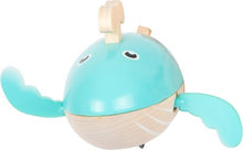 Afbeelding in Gallery-weergave laden, Small Foot houten opwind walvis - van de voorkant