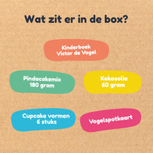 Afbeelding in Gallery-weergave laden, Kidiyo Avonturenbox: Boek, vogelcupcakes & vogelspotkaart