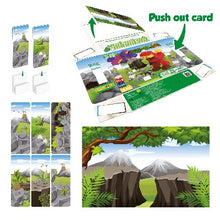 Afbeelding in Gallery-weergave laden, BiOBUDDi Dinosaurus T-rex en pterodactylus milieuvriendelijke bouwblokken - de verpakking kun je gebruiken om een dinoland te bouwen