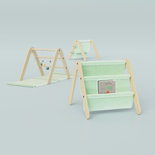 Afbeelding in Gallery-weergave laden, Mamatoyz Babygym met speelmat en boekenkast in één
