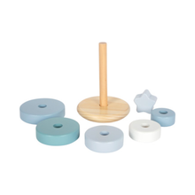 Afbeelding in Gallery-weergave laden, Small Foot Houten Stapeltoren Blauw
