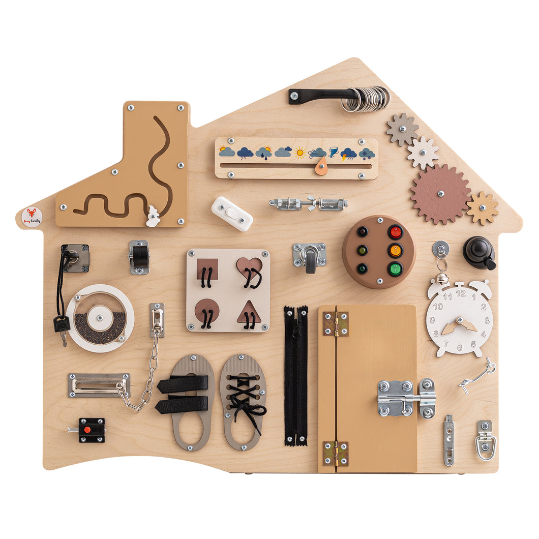 Foxy Family Activiteitenbord Huis Boho