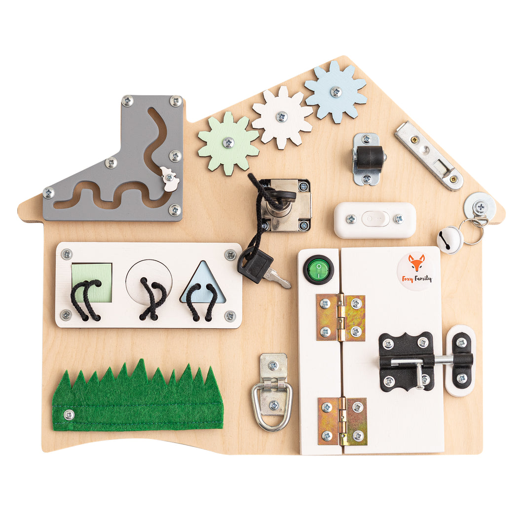 Foxy Family Activiteitenbord Huis Mini - Mint