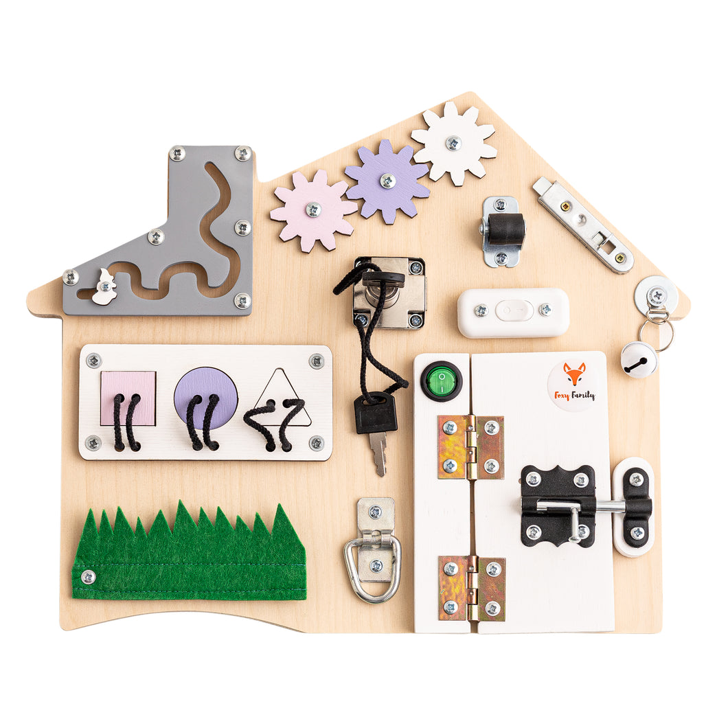 Foxy Family Activiteitenbord Huis Mini - Lila