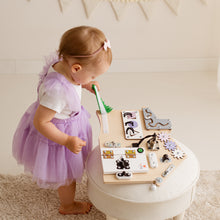 Afbeelding in Gallery-weergave laden, Foxy Family Activiteitenbord Huis Mini - Lila
