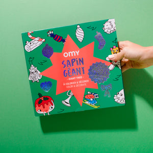 OMY Grote kerstboom poster met stickers