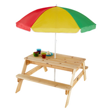 Afbeelding in Gallery-weergave laden, Plum picknicktafel met parasol
