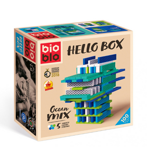 Bioblo Hello Box " Oceaan Mix" - 100 bouwstenen