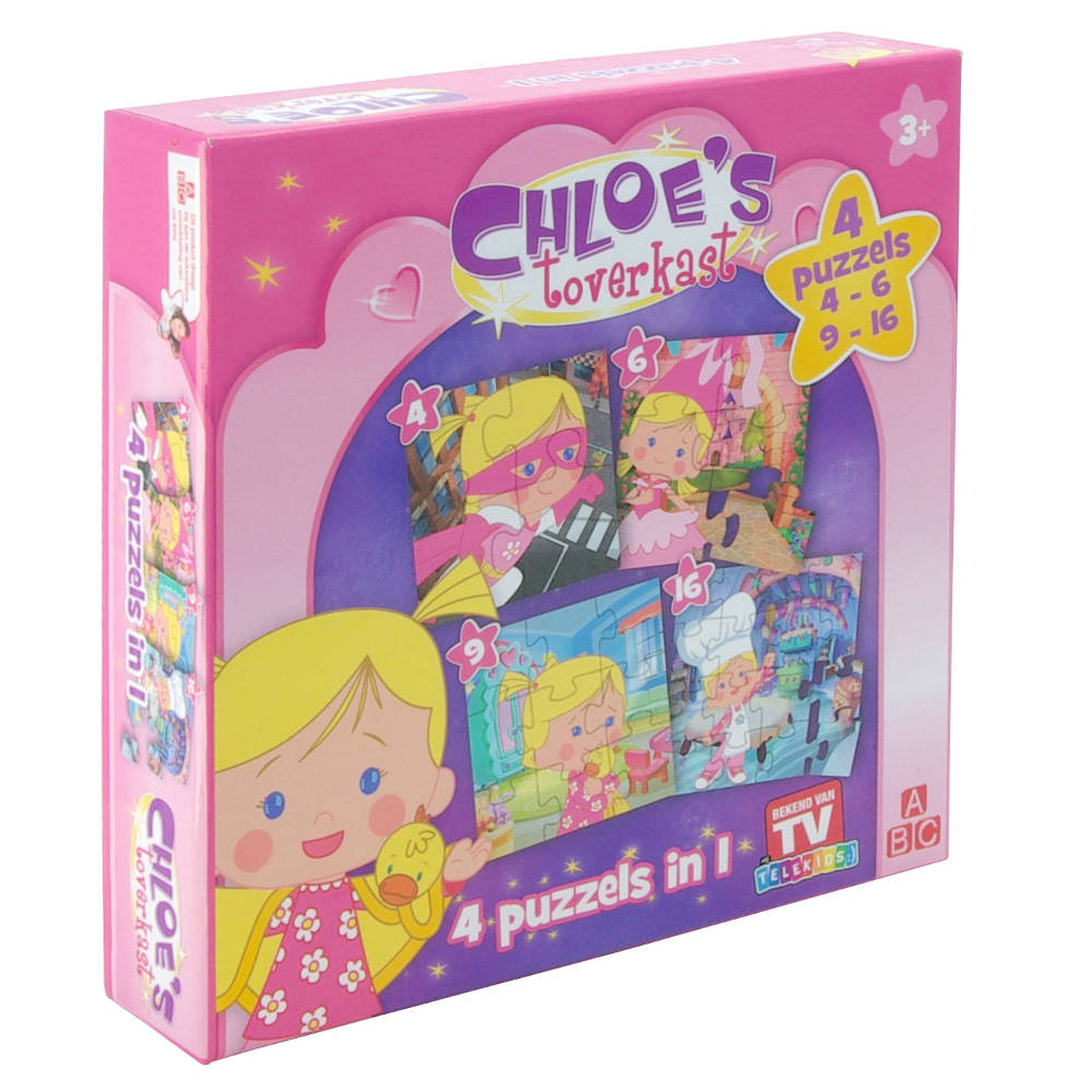 Spelletjes voor kinderen: Chloe's Toverkast 4 in 1 puzzel