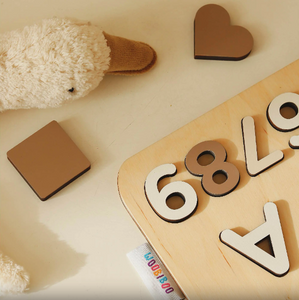 Woobiboo Naampuzzel met vormen en cijfers
